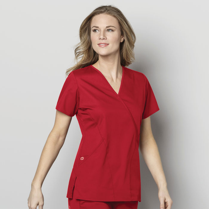 WonderWink-WonderWORK-102-Womens-Mock-Wrap-Top