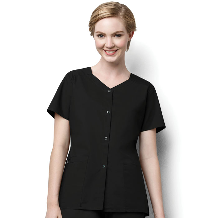 WonderWink-WonderWORK-200-Short-Sleeve-Snap-Front-Top