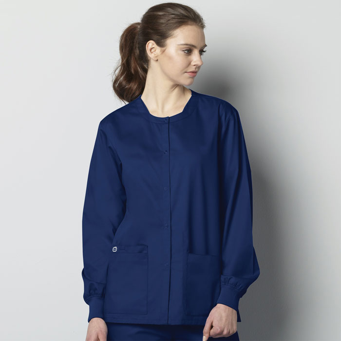 Workflow by Landau Women's Fleece Lined Warm-Up Scrub Jacket-3505