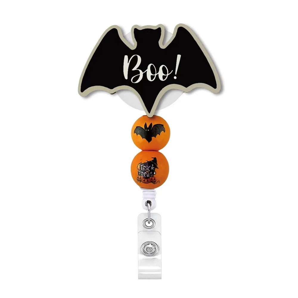 BR-BBAT - ID Badge Holder - BOO BAT