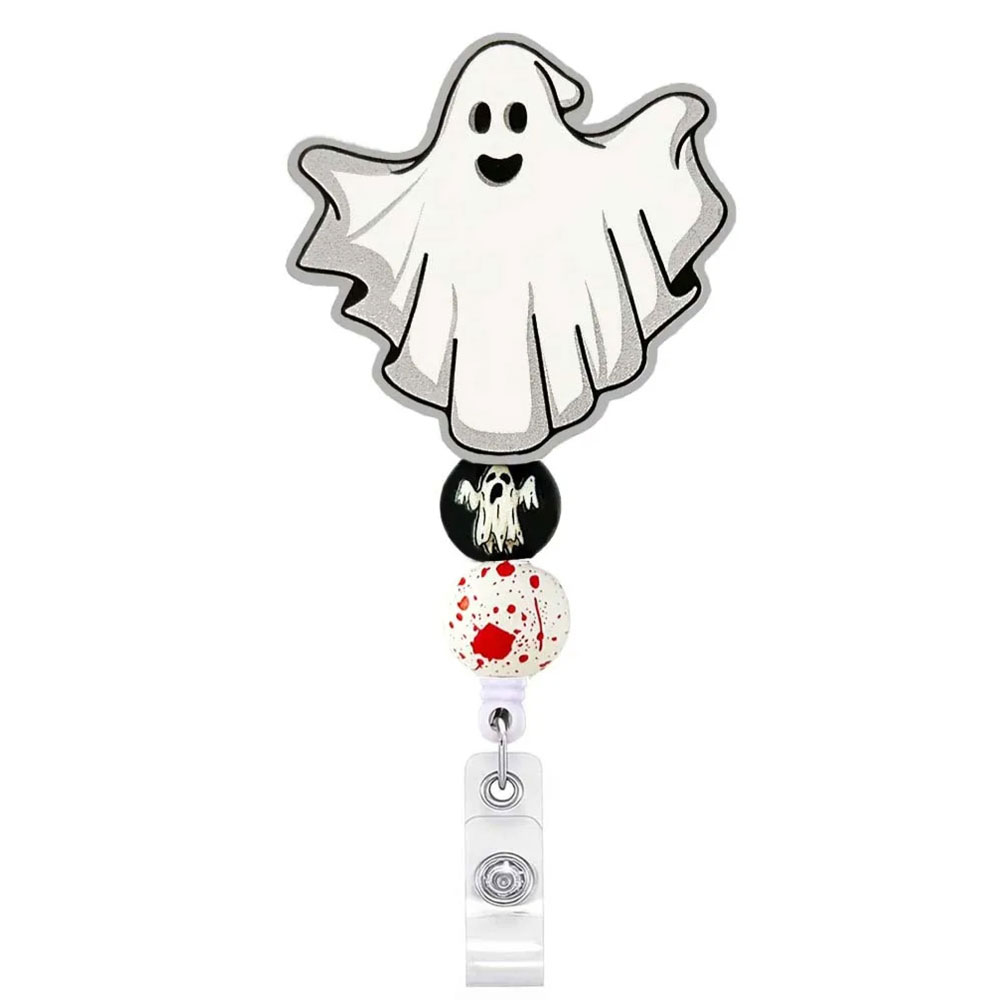 BR-FRGH - ID Badge Holder - FRIENDLY GHOST