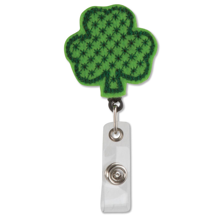 CLOVER-34 - ID Badge Holder - St Patricks Day Clover