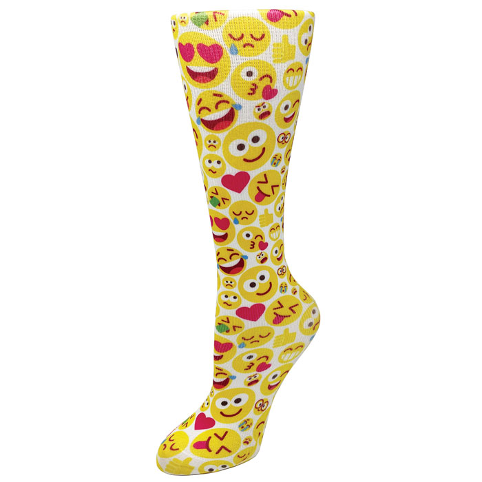 10-18 mmHg - Printed Compression Socks - Emojis - 1018-EMJ