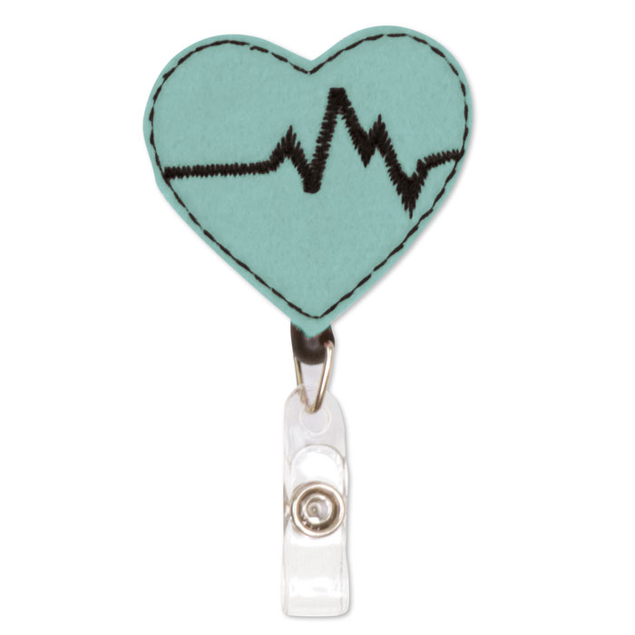 EKG-19 - ID Badge Holder - EKG Heart