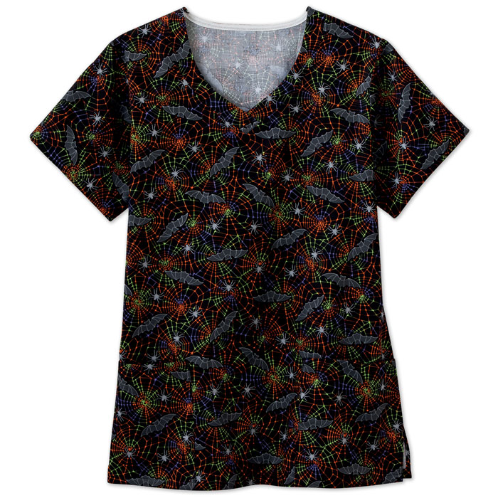 bio - bring it on - 5846-453 - Overlap V-Neck Scrub Top - Boo-tiful ...