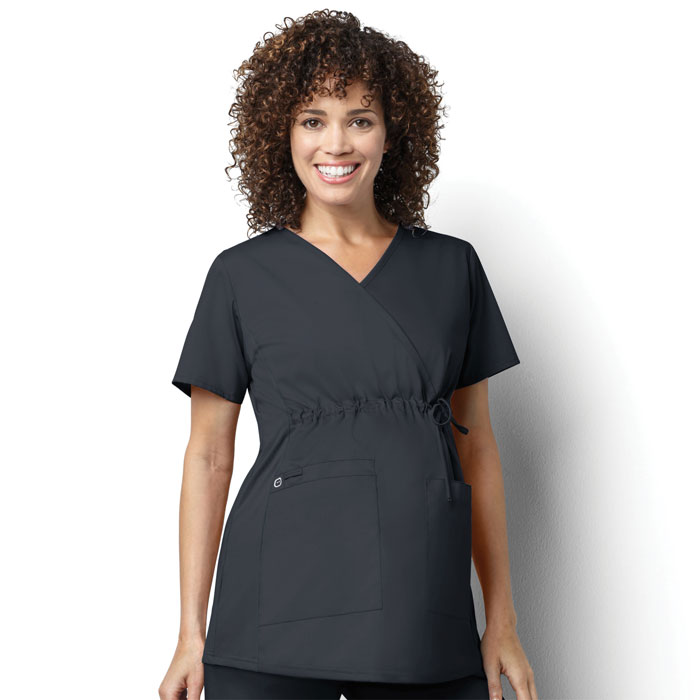 WonderWORK-145-Womens-Maternity-Mock-Wrap-Top-