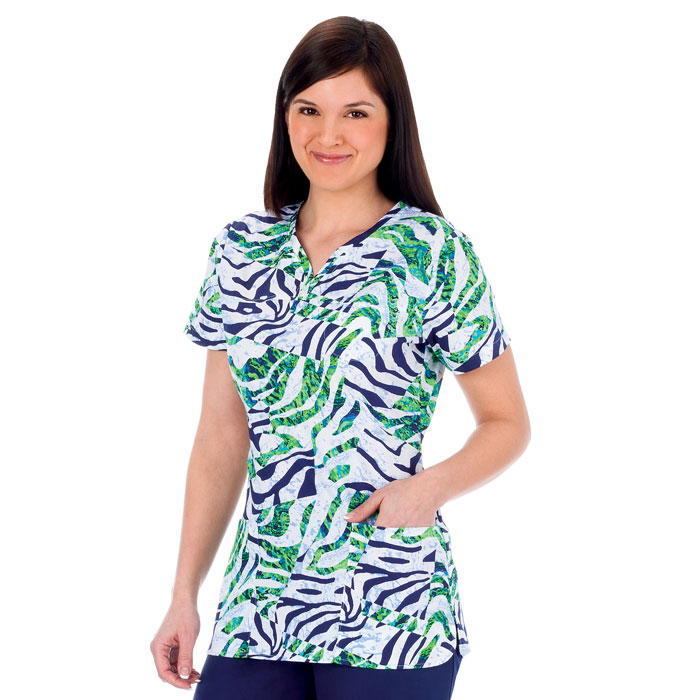 bio - bring it on - 5422-449 - Ladies Shaped Neckline Scrub Top ...