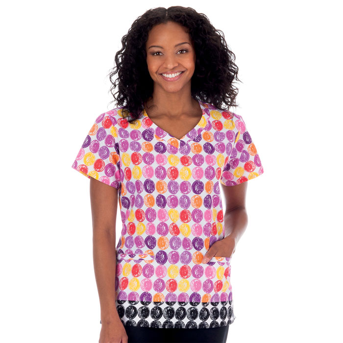 bio - bring it on - 5976-447 - Ladies Overlap V-Neck Scrub Top - Tutti ...