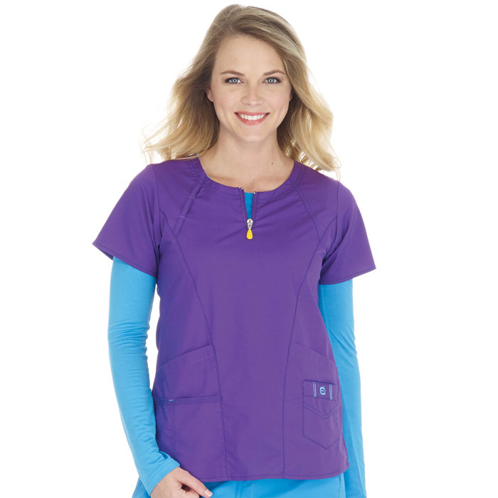 WonderFLEX - 6408 - Heaven Fashion Zip Scrub Top