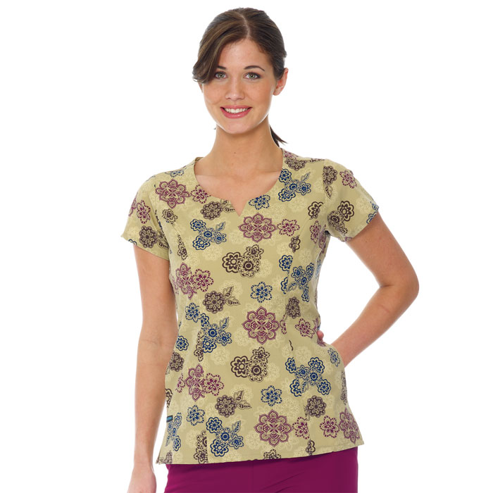 Jockey - 2217-511 - Ladies - Tri-Blend Print Top - Outline Floral - Flowers