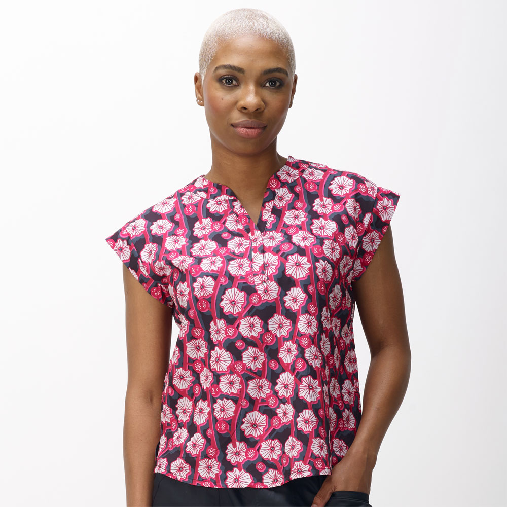 5218-3311S-Ladies-T-Shirt-Scrub-Top-FLORAL-OASIS