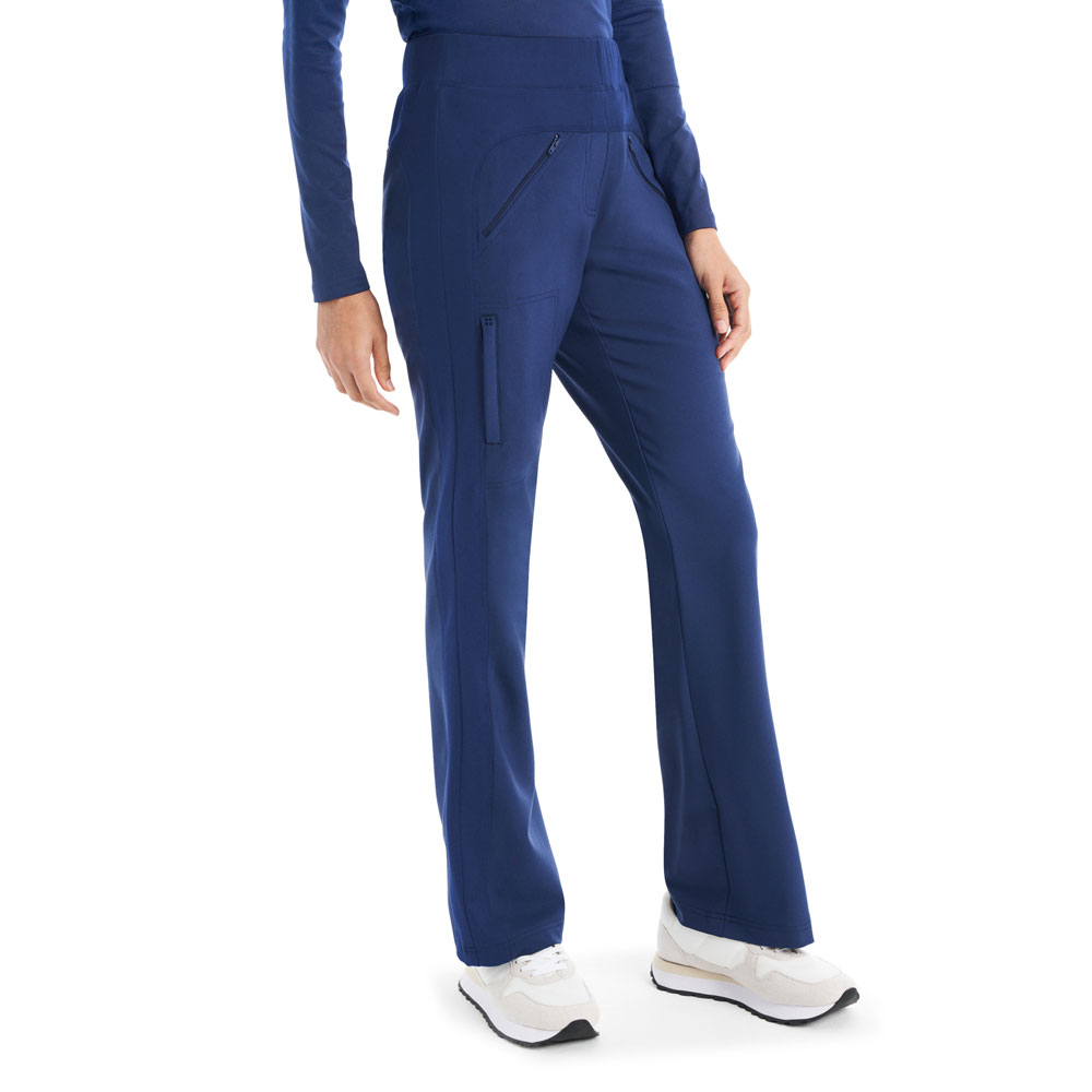 Ultra Soft Scrubs - Premium Womens Junior Fit Two Pocket Top and Yoga Pant  Scrub Set, Black 39194-X-Large