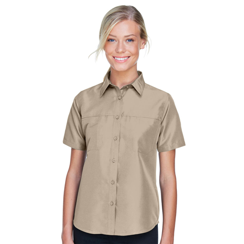 Harriton-M580W-Ladies-Key-West-Short-Sleeve-Performance-Staff-Shirt